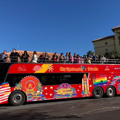 a fire truck parked in front of a building